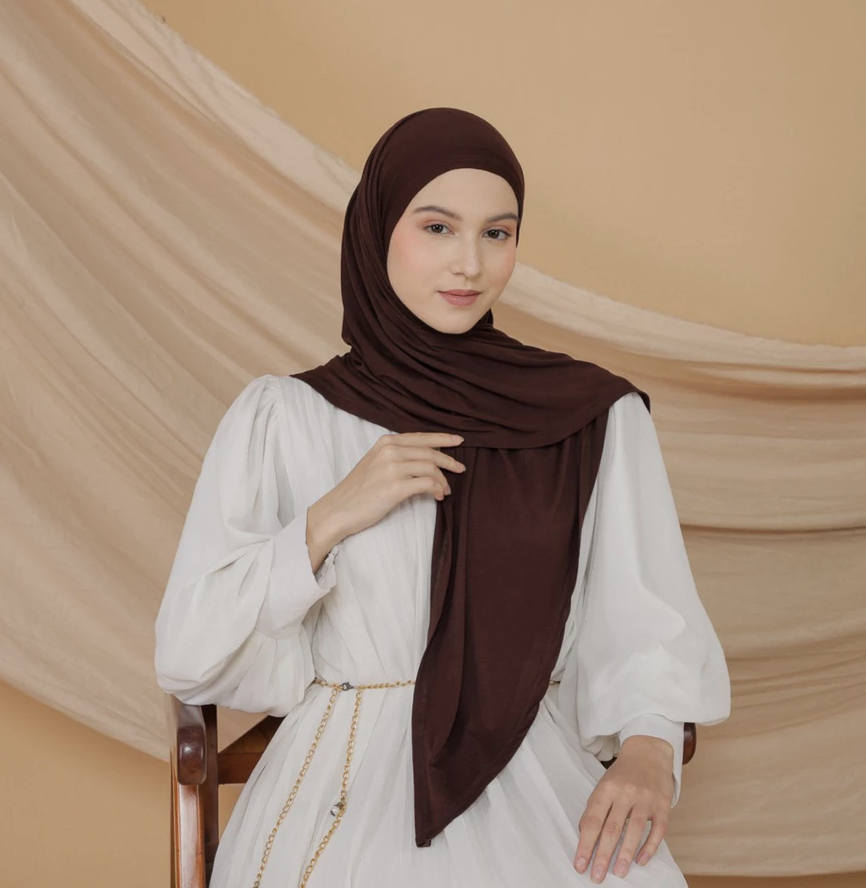 PASHMINA RAYON TENCEL PREMIUM VELVET COFFE